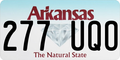 AR license plate 277UQO