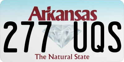 AR license plate 277UQS