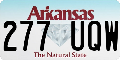 AR license plate 277UQW