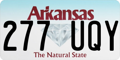 AR license plate 277UQY