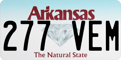 AR license plate 277VEM