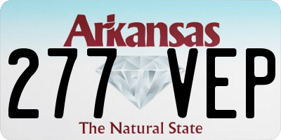 AR license plate 277VEP
