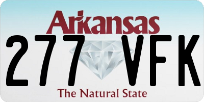 AR license plate 277VFK