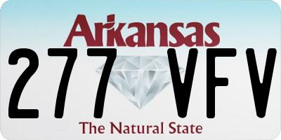 AR license plate 277VFV