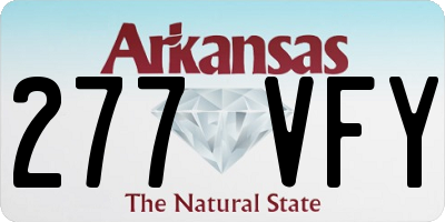 AR license plate 277VFY