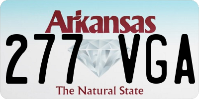 AR license plate 277VGA
