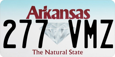 AR license plate 277VMZ