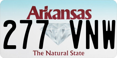 AR license plate 277VNW