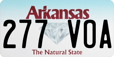 AR license plate 277VOA