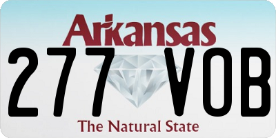 AR license plate 277VOB