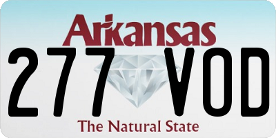 AR license plate 277VOD
