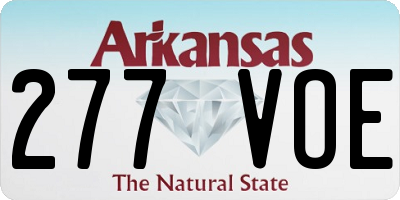 AR license plate 277VOE