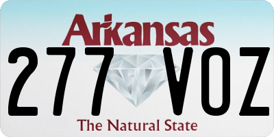 AR license plate 277VOZ
