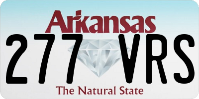 AR license plate 277VRS