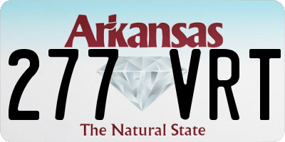 AR license plate 277VRT