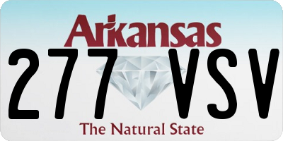 AR license plate 277VSV