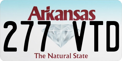 AR license plate 277VTD