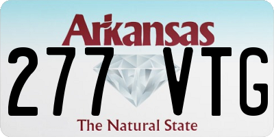 AR license plate 277VTG