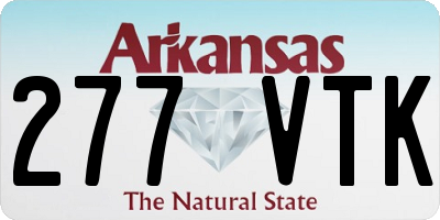 AR license plate 277VTK
