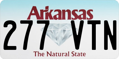AR license plate 277VTN