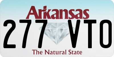 AR license plate 277VTO