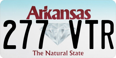 AR license plate 277VTR