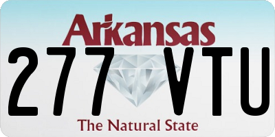 AR license plate 277VTU