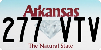 AR license plate 277VTV