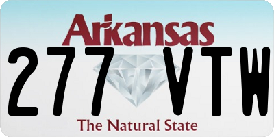 AR license plate 277VTW