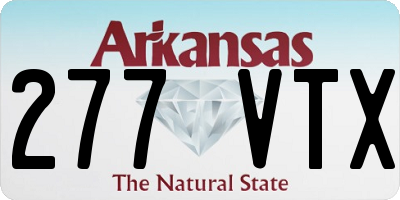 AR license plate 277VTX