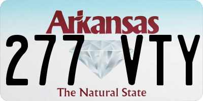AR license plate 277VTY
