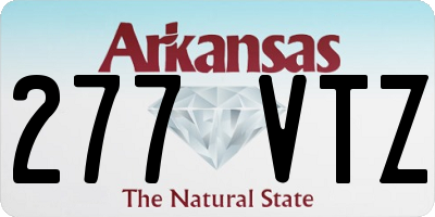 AR license plate 277VTZ