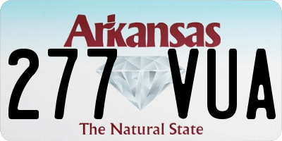 AR license plate 277VUA