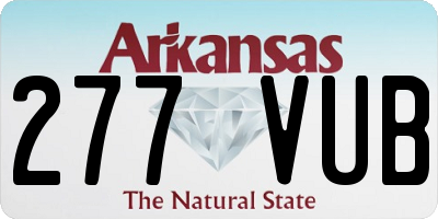 AR license plate 277VUB