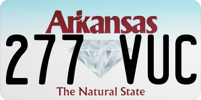 AR license plate 277VUC