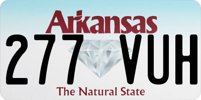 AR license plate 277VUH