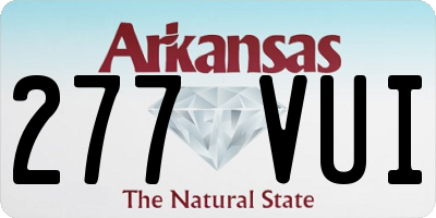 AR license plate 277VUI