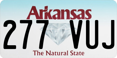 AR license plate 277VUJ