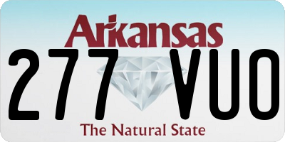 AR license plate 277VUO