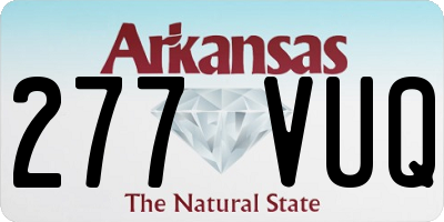 AR license plate 277VUQ