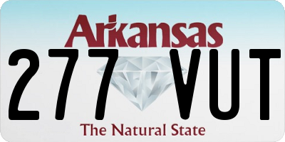 AR license plate 277VUT