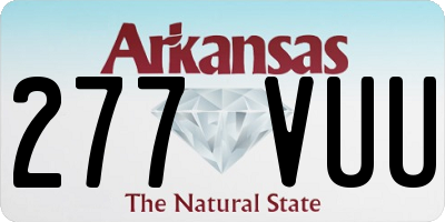 AR license plate 277VUU