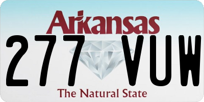 AR license plate 277VUW