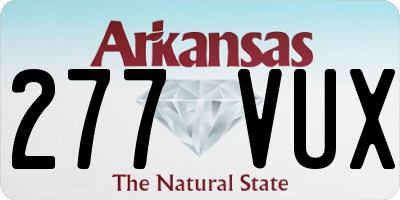 AR license plate 277VUX