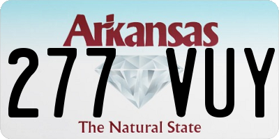 AR license plate 277VUY