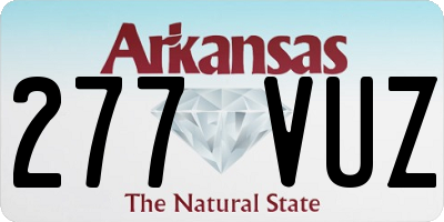 AR license plate 277VUZ