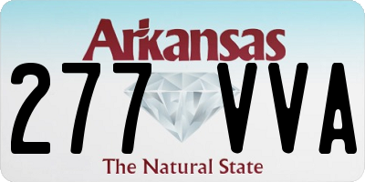 AR license plate 277VVA