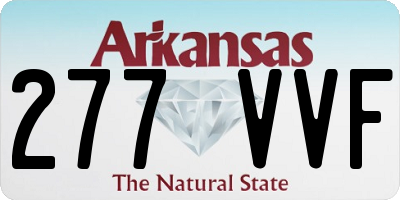 AR license plate 277VVF