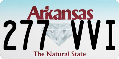 AR license plate 277VVI