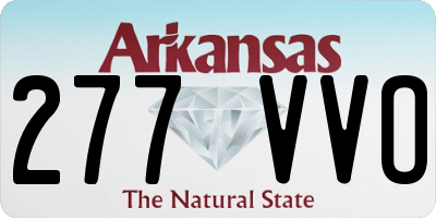 AR license plate 277VVO